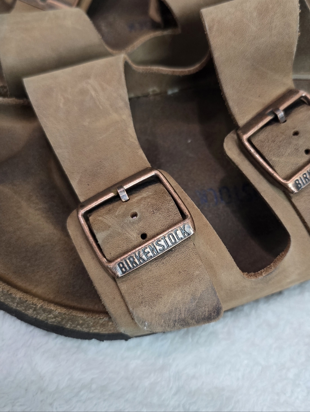 Men's Birkenstock Sandals Arizona Classic Comfort Brown Slides Shoes Size 11 - Picture 2 of 7
